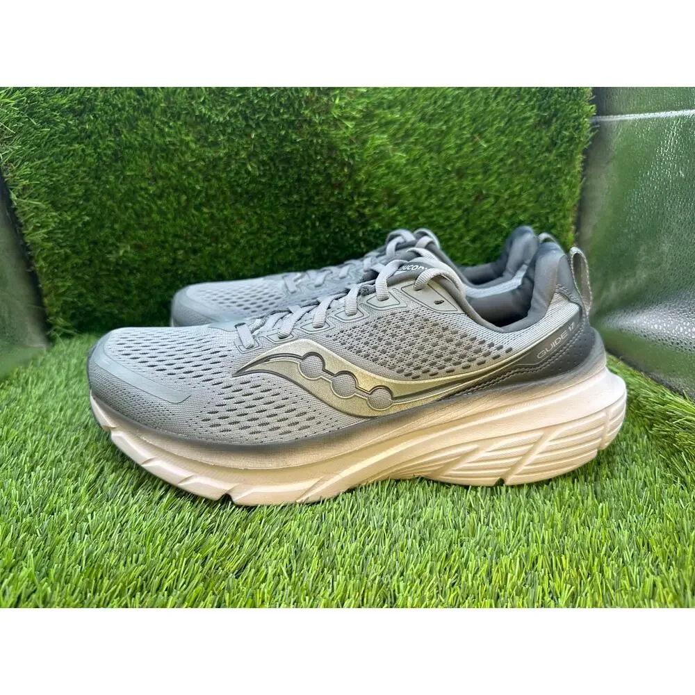 Saucony Guide 17 S20936-115 Athletic Sneaker Men's 12 Gray Mesh Jogging Running